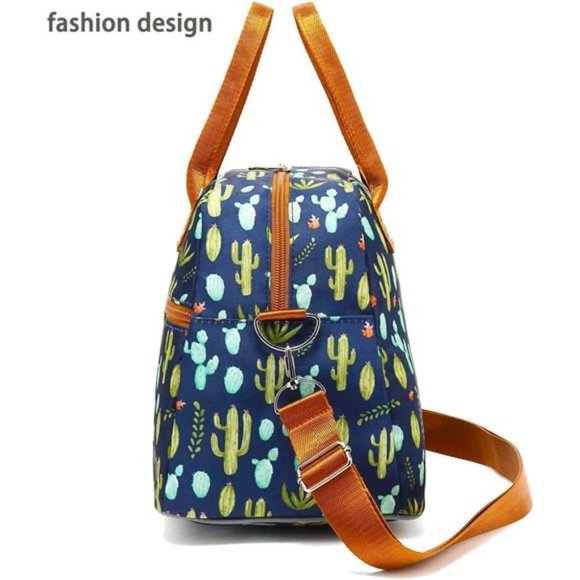 LUNCH Bag With Shoulder Strap for Women, Men, and Kids - Cactus - Picture 3 of 6